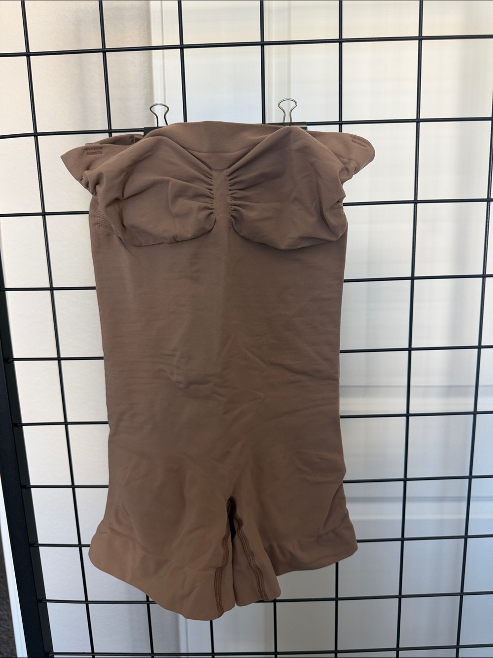 SKIMS Brown Strapless Ruched Sculpting Bodysuit Romper